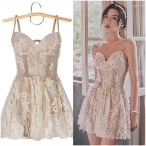 水着 スイムウェア エレガント 無地 レース レトロ リボン キャミソール 大人 可愛い シンプル  くびれ レディース 女性 春 夏 海 プール 体型カバー 着痩せ オルチャン 美シルエット 美脚