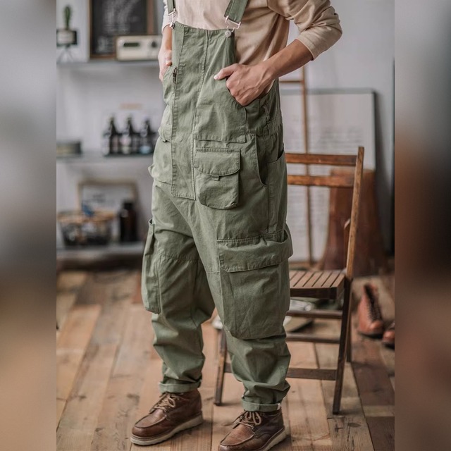 アメリカンレトロ オーバーサイズ オーバーオール 3 カラー H00047