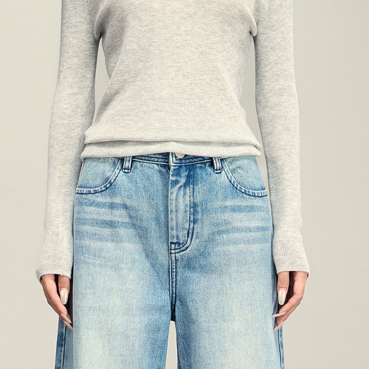 ローライズ ワイド デニムパンツ 　　 00063