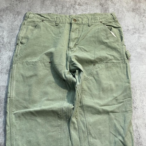 希少色 モスグリーン ダブルニー Carhartt B136-MOS 36×32 詳細写真4