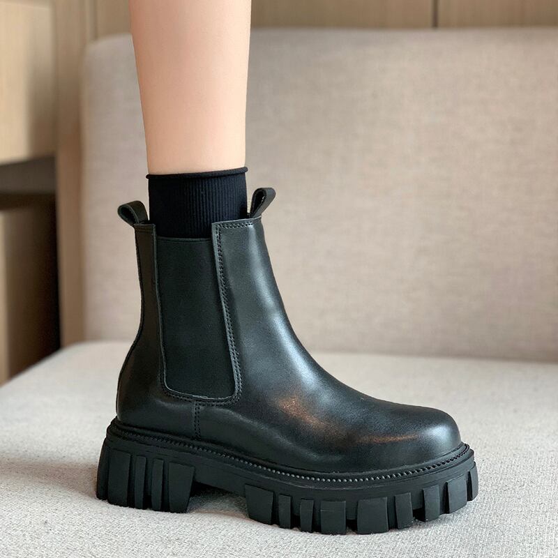 ブーツオータムシングルスタイルストレッチスタンダードショート レトロ 靴 シューズ エラスティック 伸縮 秋物 部族の婦人靴89564488517