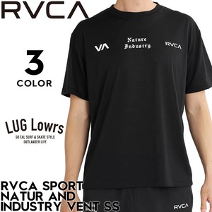 RVCA ルーカ Tシャツ メンズ 半袖Tシャツ スポーツTシャツ トレーニングウェア 速乾 4WAYストレッチ 軽量 グラフィックTシャツ RVCA SPORT NATUR AND INDUSTRY VENT SS BG04A219 26SU 日本代理店正規品