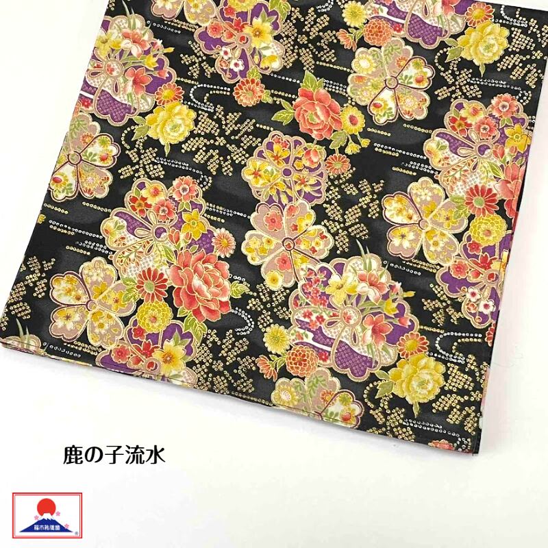 ハンカチ 大判 和柄 4枚組 51cm 日本製 昭和レトロな花柄の大判ハンカチ