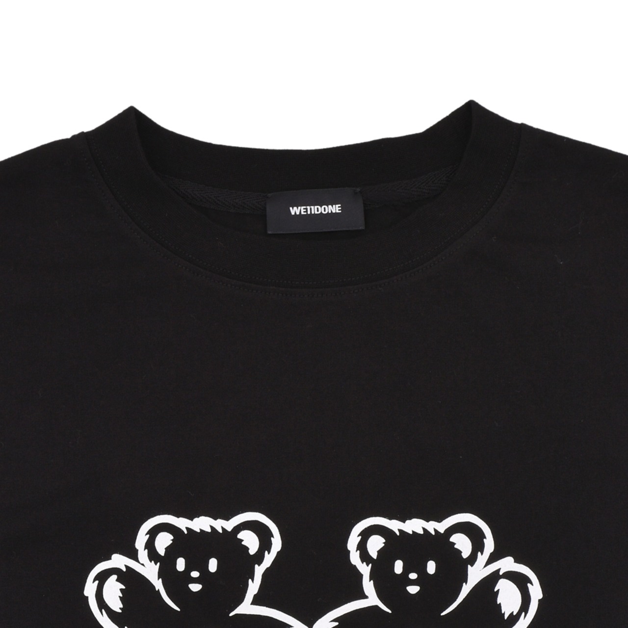 【WE11DAM】BLACK TEDDY BEAR TWINS T-SHIRT - 3
