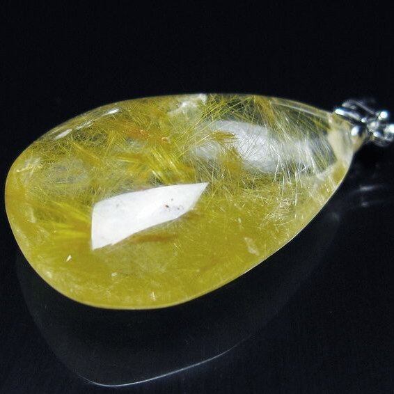 ルチルクォーツ ペンダント 一点物 メール便可 [M便 1/20] 112-13082