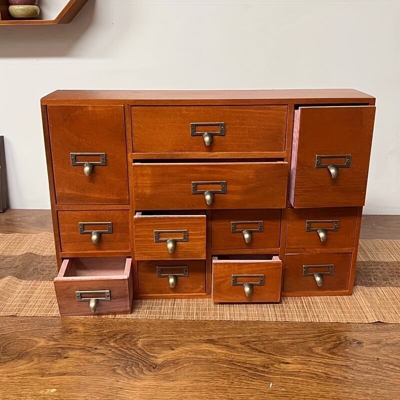 ミニ チェスト 和風 ヴィンテージ調 取っ手 付き おしゃれ かわいい