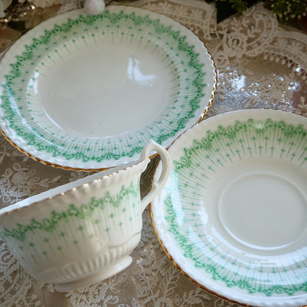 美品】英国アンティーク サミュエルラドフォード 1880年頃 トリオ6客