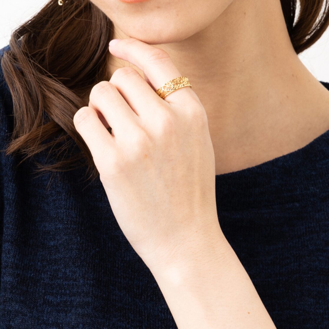 メレダイヤ デザインブレスレット K18 【中古】 （メレダイヤ デザイン  