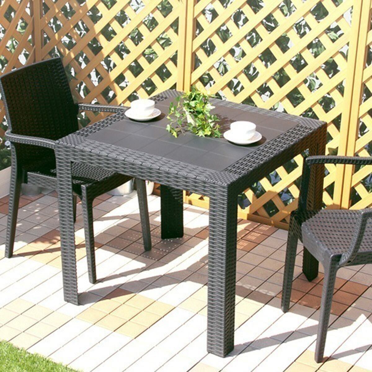 ガーデンテーブルステラ-STELLA- ガーデン カフェ 80 ステラ テーブル 80角 ブラック