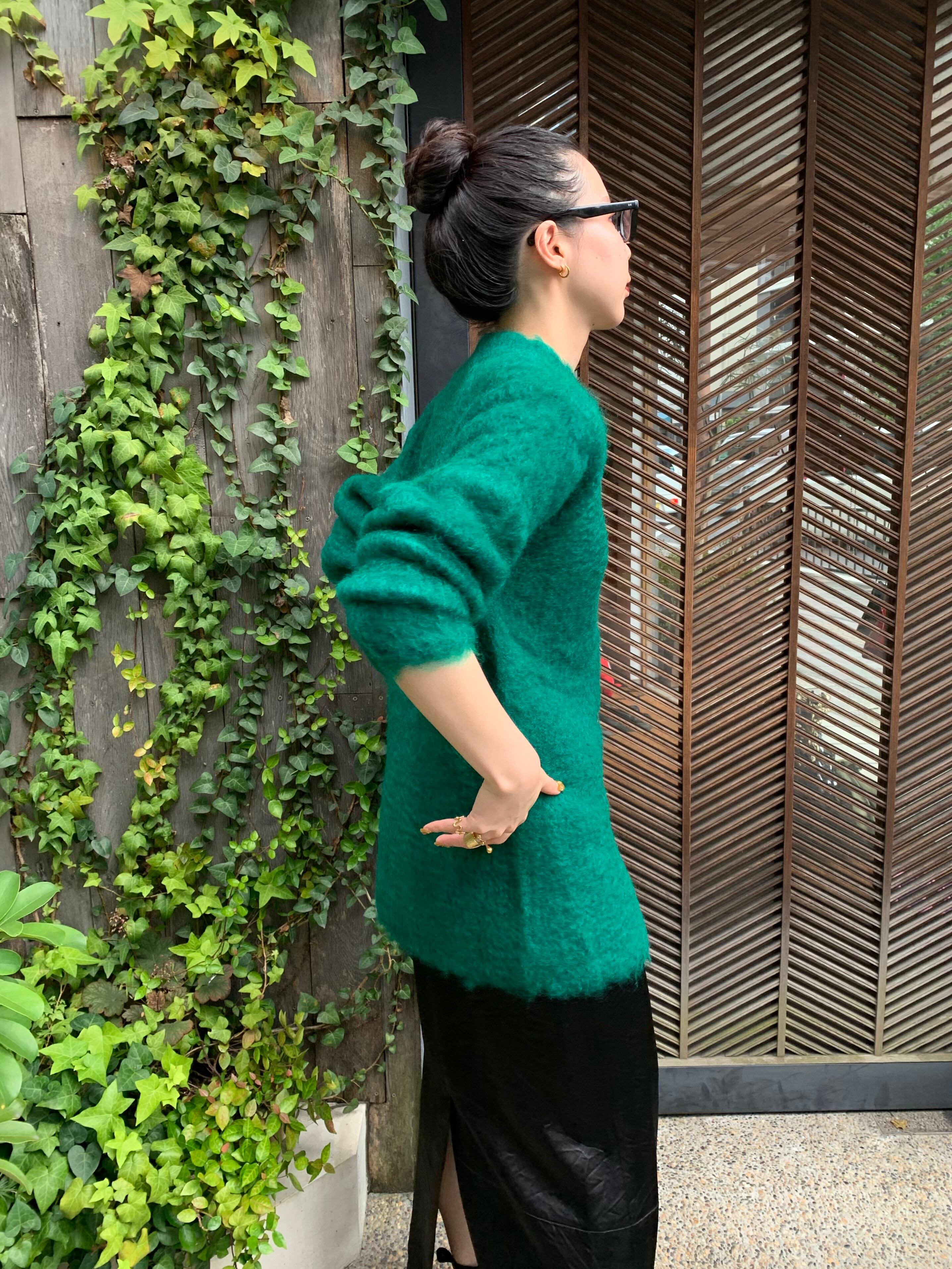 FUMIE TANAKA フミエタナカ / plain mohair cardigan | TRENT  