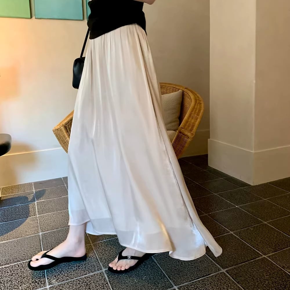 ロング丈 フレア Aライン スカート