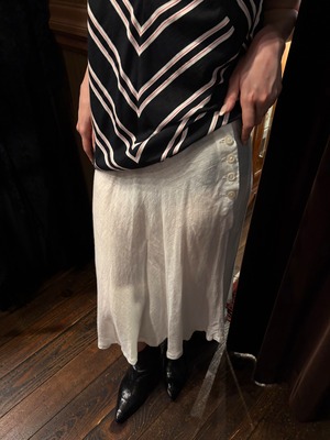 agnes b. / Linen Flare Skirt (O)