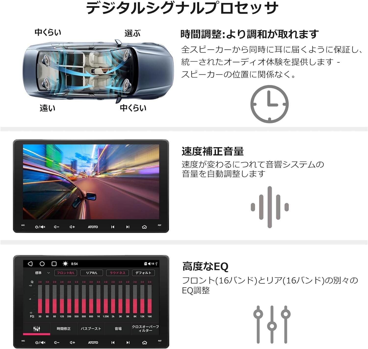 S8G2094MS 9インチQLED 4G+32G 内蔵4GLTEモデム | ATOTO公式プロ代理店