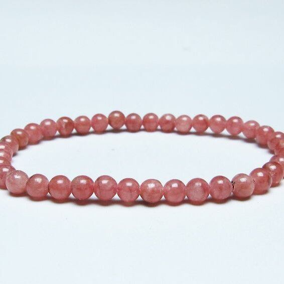 インカローズ ブレスレット 5mm ロードクロサイト ブレス 一点物 メール便可 [M便 1/10] 111-46636