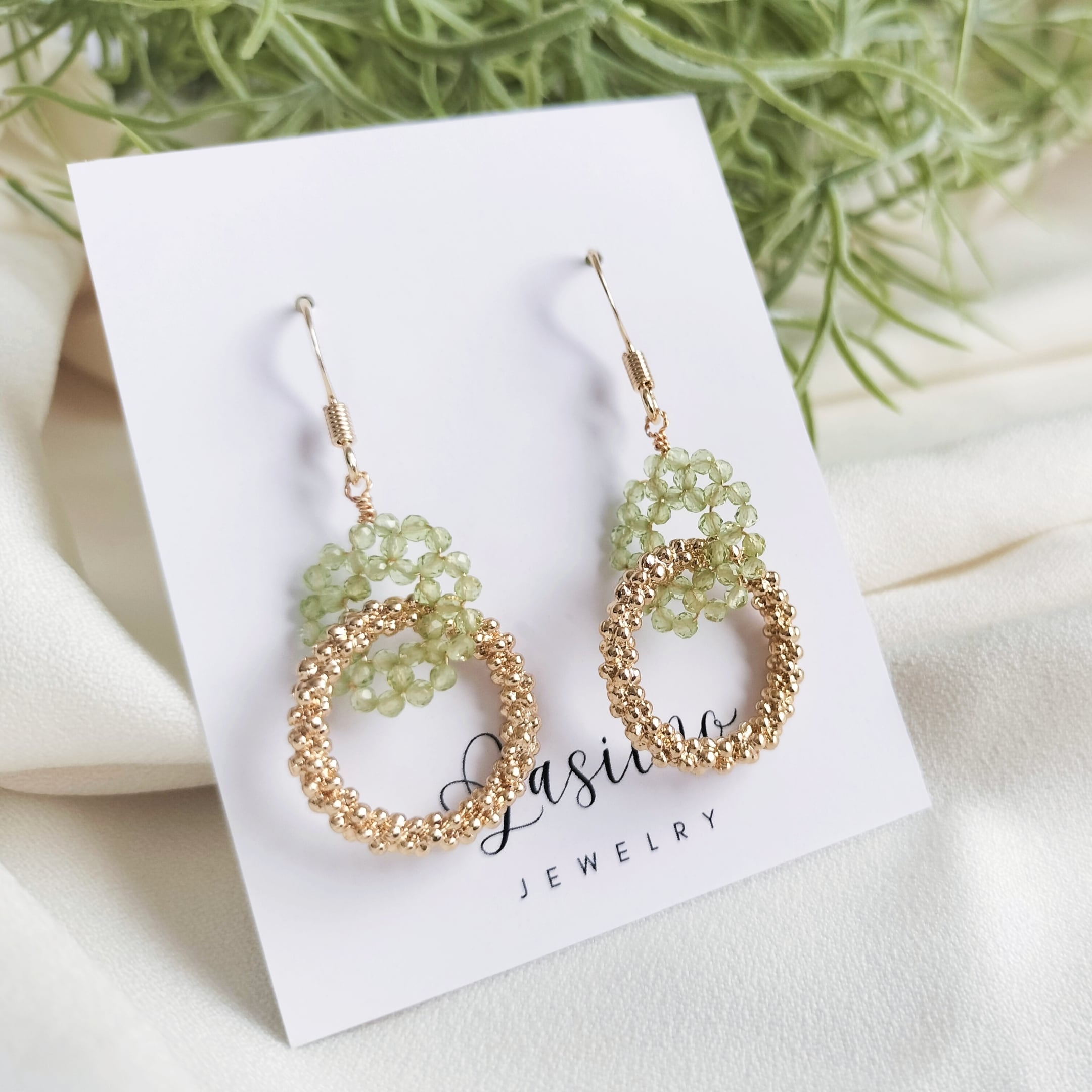 オーダー受付け中止いたします・ハンドメイドリングピアスイアリング