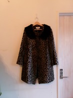 Leopard big collar coat