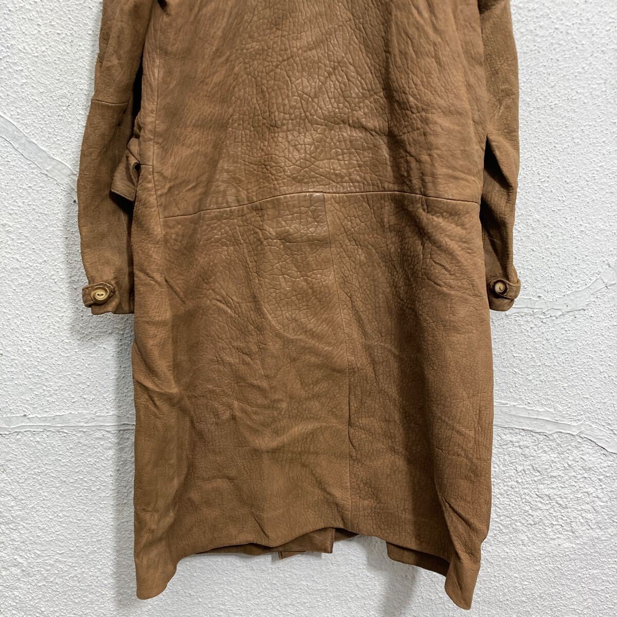 レザーコート S~ ブラウン ダブル レディース アウター ロングコート