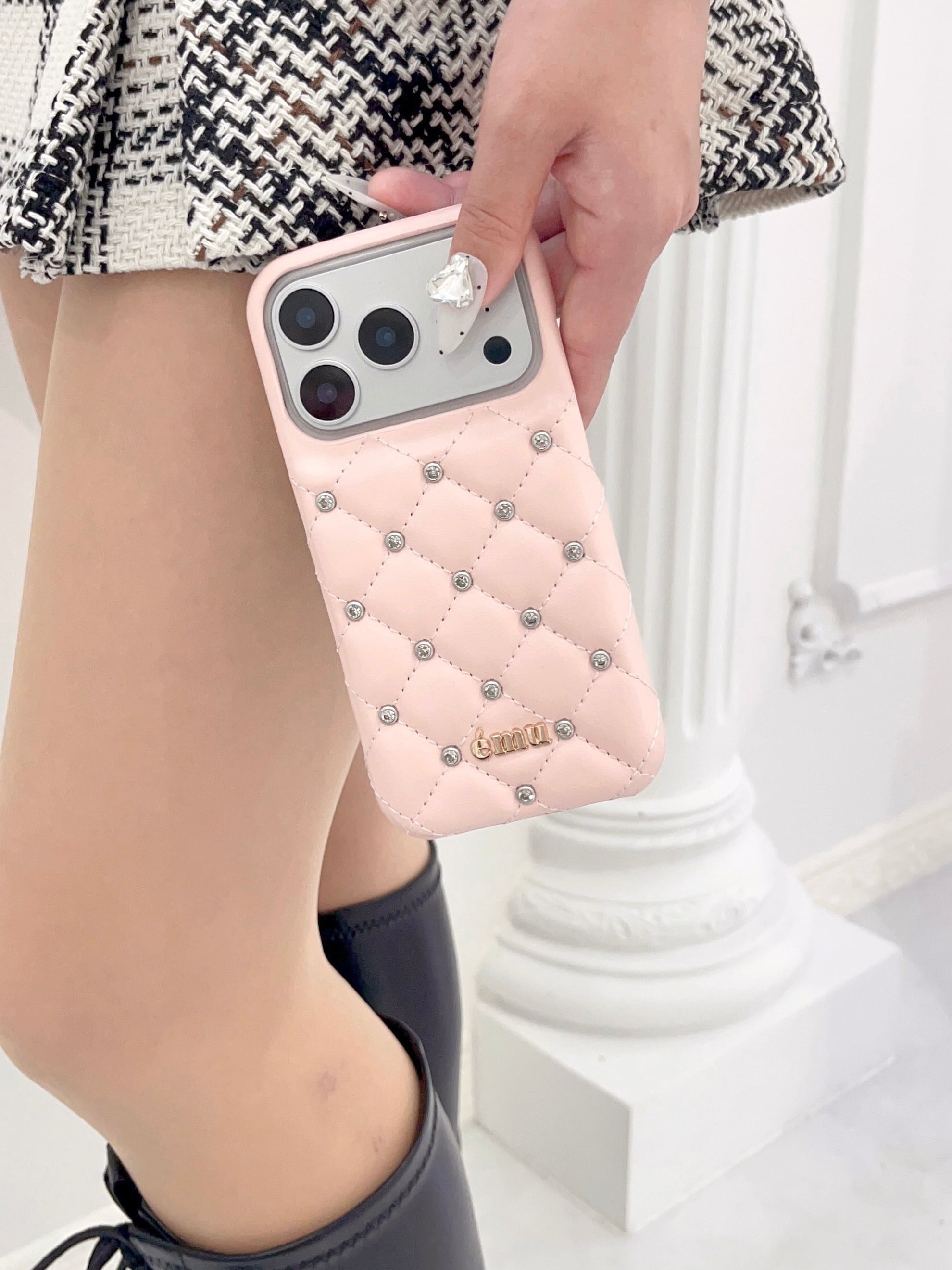 ÉMU キルティングビジューiPhoneケース | emu.official.store