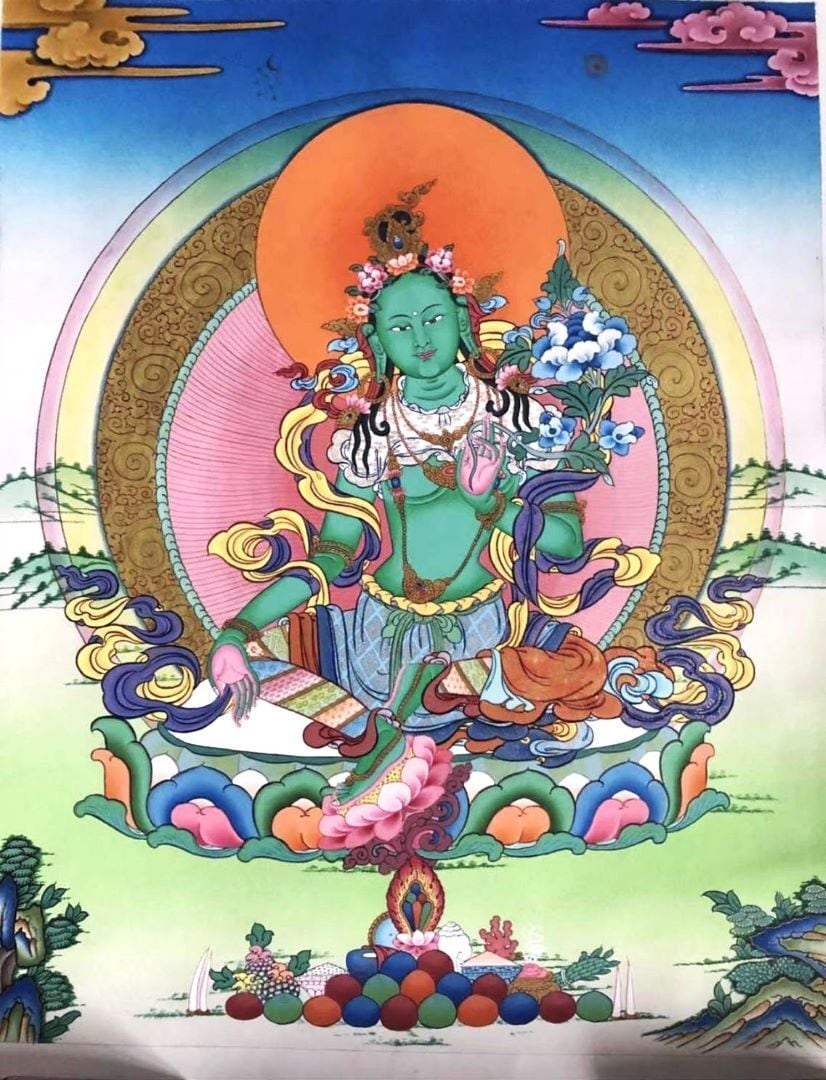 緑多羅（グリーンターラ）・仏画 | SWAMI (スワミ) ハワイ