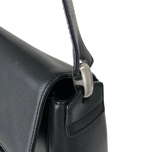 LOEWE ロエベ ショルダーバッグ ブラック ロゴ レザー セミショルダーバッグ vintage ヴィンテージ オールド mxivwm