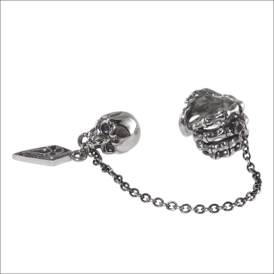 スカルイヤカフピアス 片耳用 ACE0138 Skull ear cuff earrings