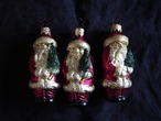 EUROPE Vintage Christmas glass ornament : Santa C
