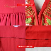 フォークダンス 衣装 ワンピース ドレス レッド系 花 花柄 刺繍 赤 白 緑 鮮やか 練習 レッスン ダンス衣装 イベント ステージ チロリアン カントリー おしゃれ ホワイト系 グリーン系