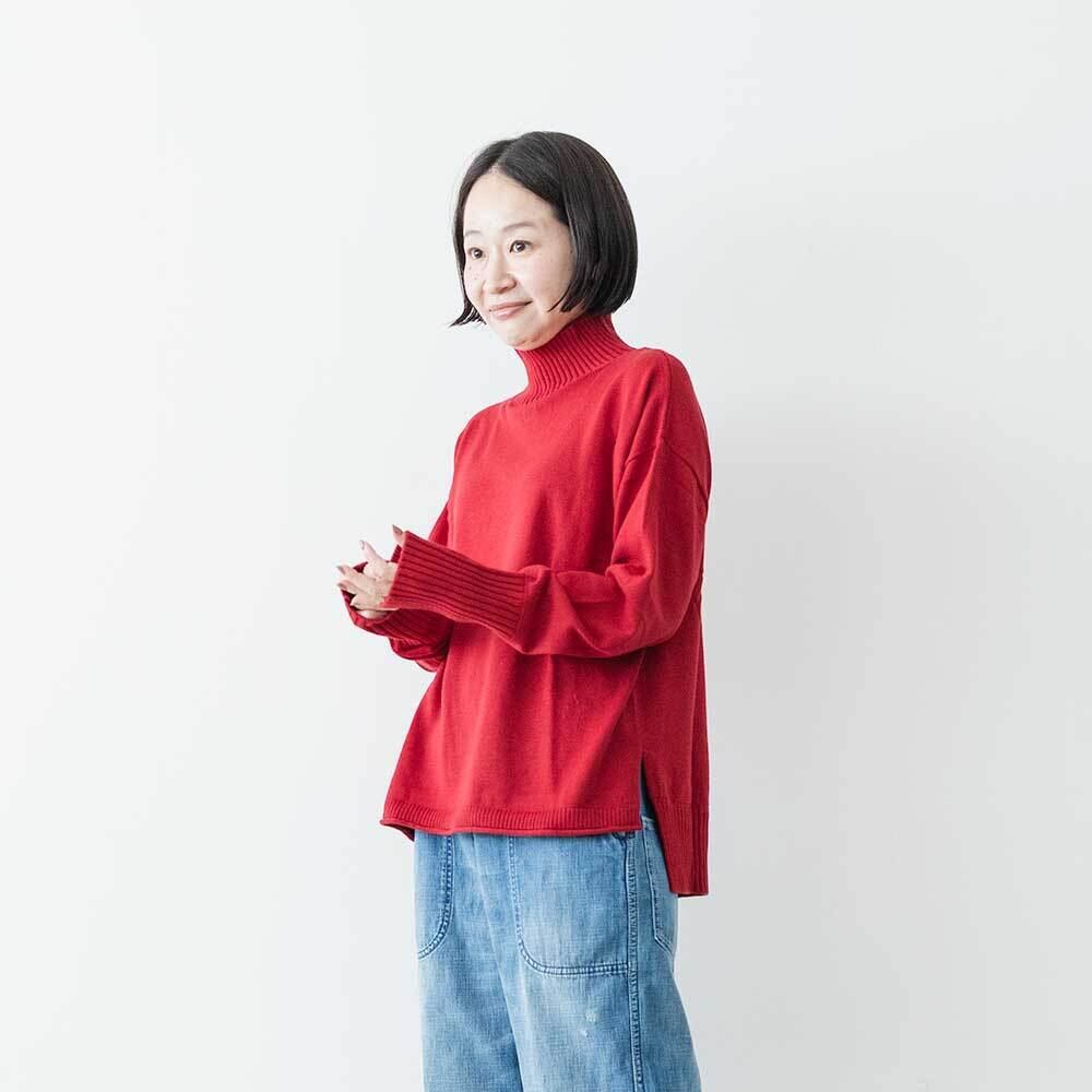 mao made コットンハイネックプルオーバー
