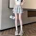 3色/レースヘムティアードスウェットスカート ・78646