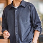 Button-down Sleeve Shirt with Front Pocket ◇2color H0172