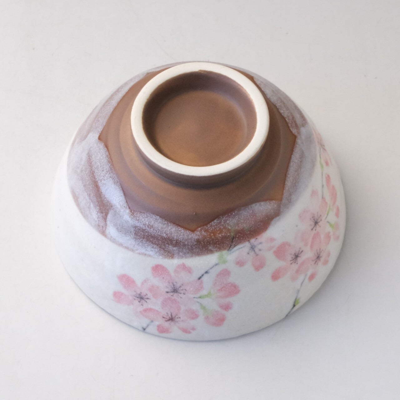 城山桜 茶碗 美濃焼（日本製）｜桜柄 抹茶茶碗｜春の茶道・おうち抹茶