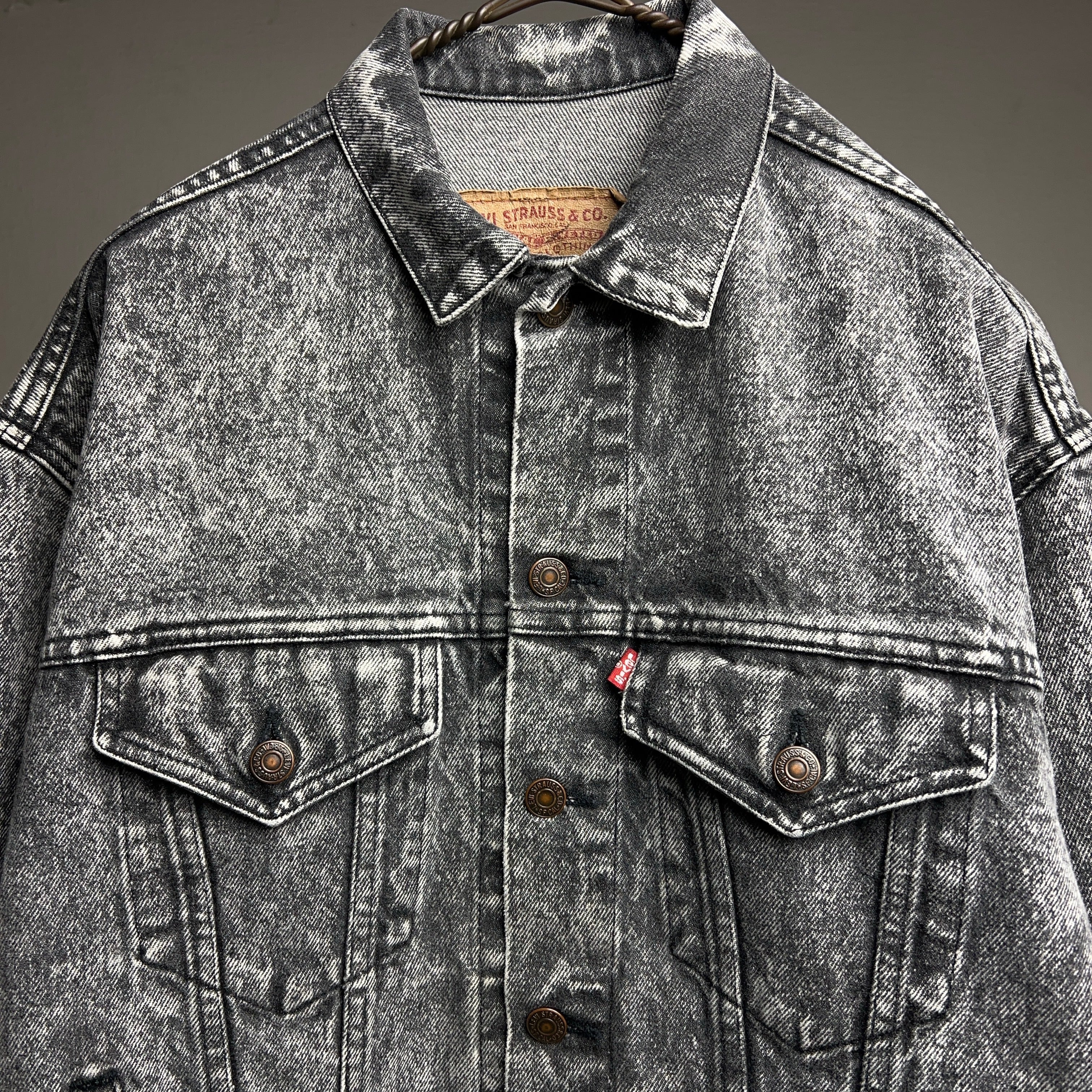 90's Levi's 70508-0256 Black Denim Jacket 90年代 リーバイス