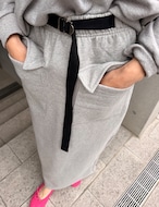 【新作5%OFF・3日間】★裏起毛★Buckle Sweat Skirt_2colors