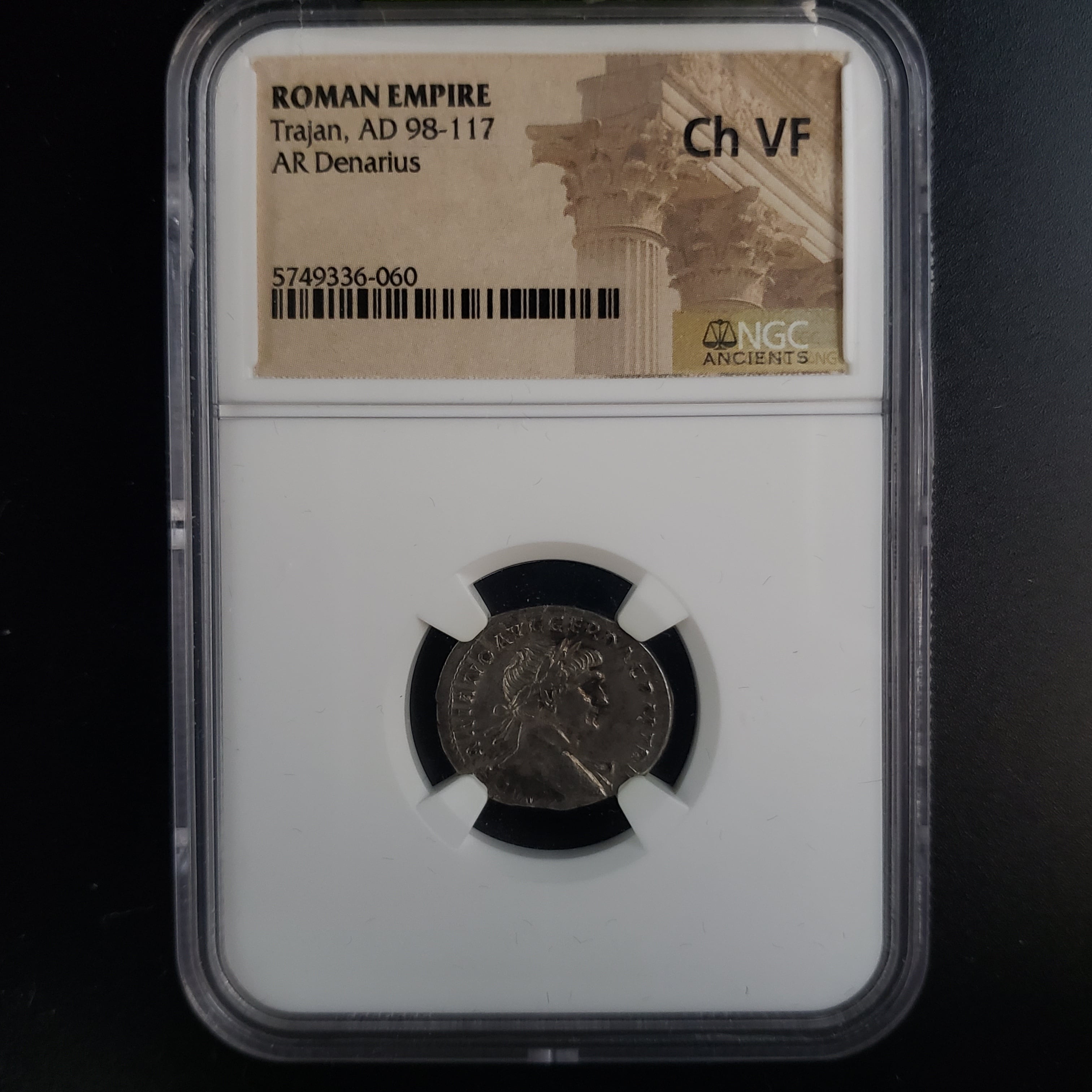 古代の銀貨　ローマ帝国　Ch Vf