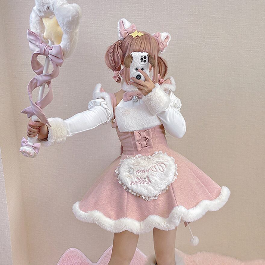 クリスマス 即納 現品限り 量産型 ふわふわ アイドル衣装 ジャンスカ