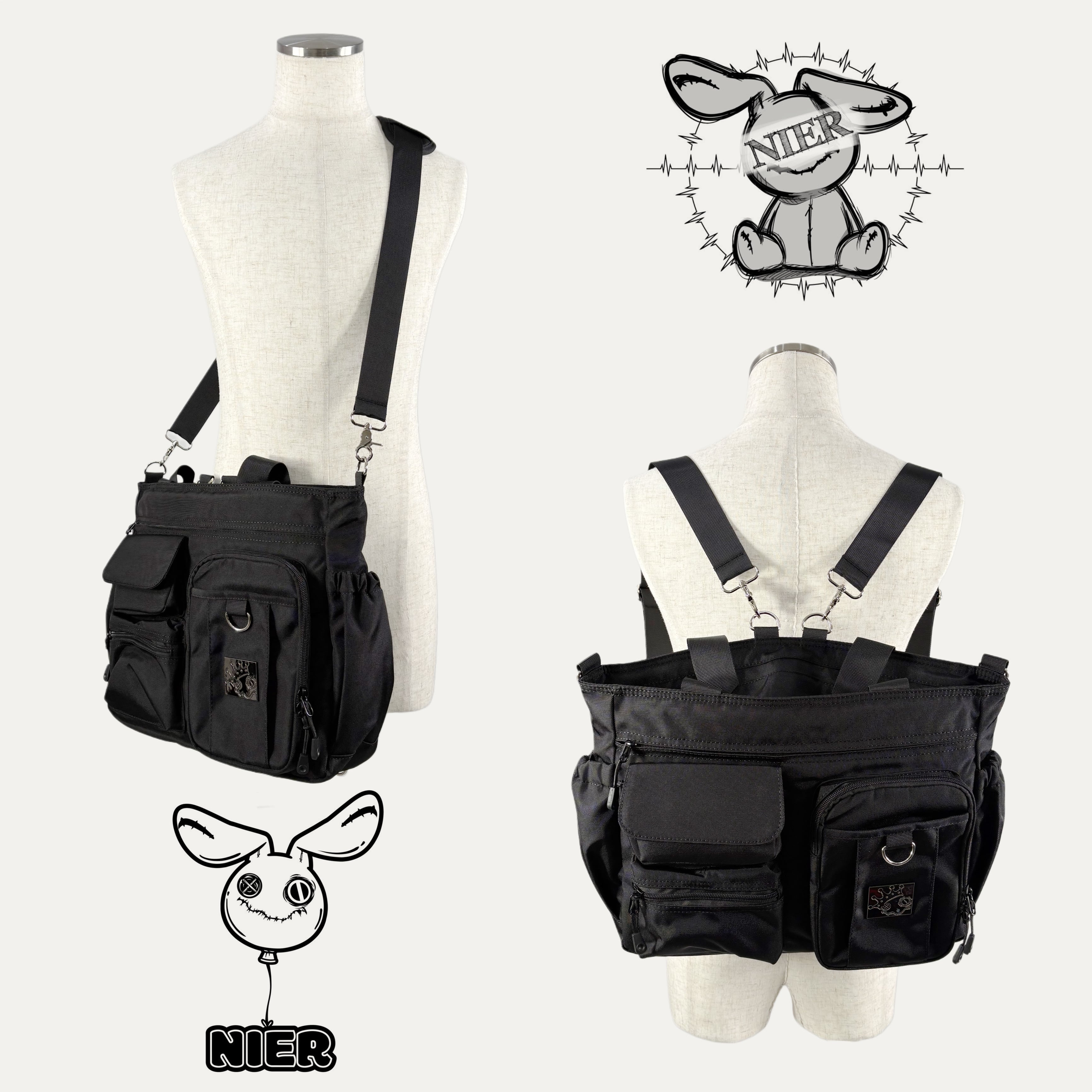 10POCKET 3WAY UTILITY BAG【CROWN FACE】 | NIER CLOTHING