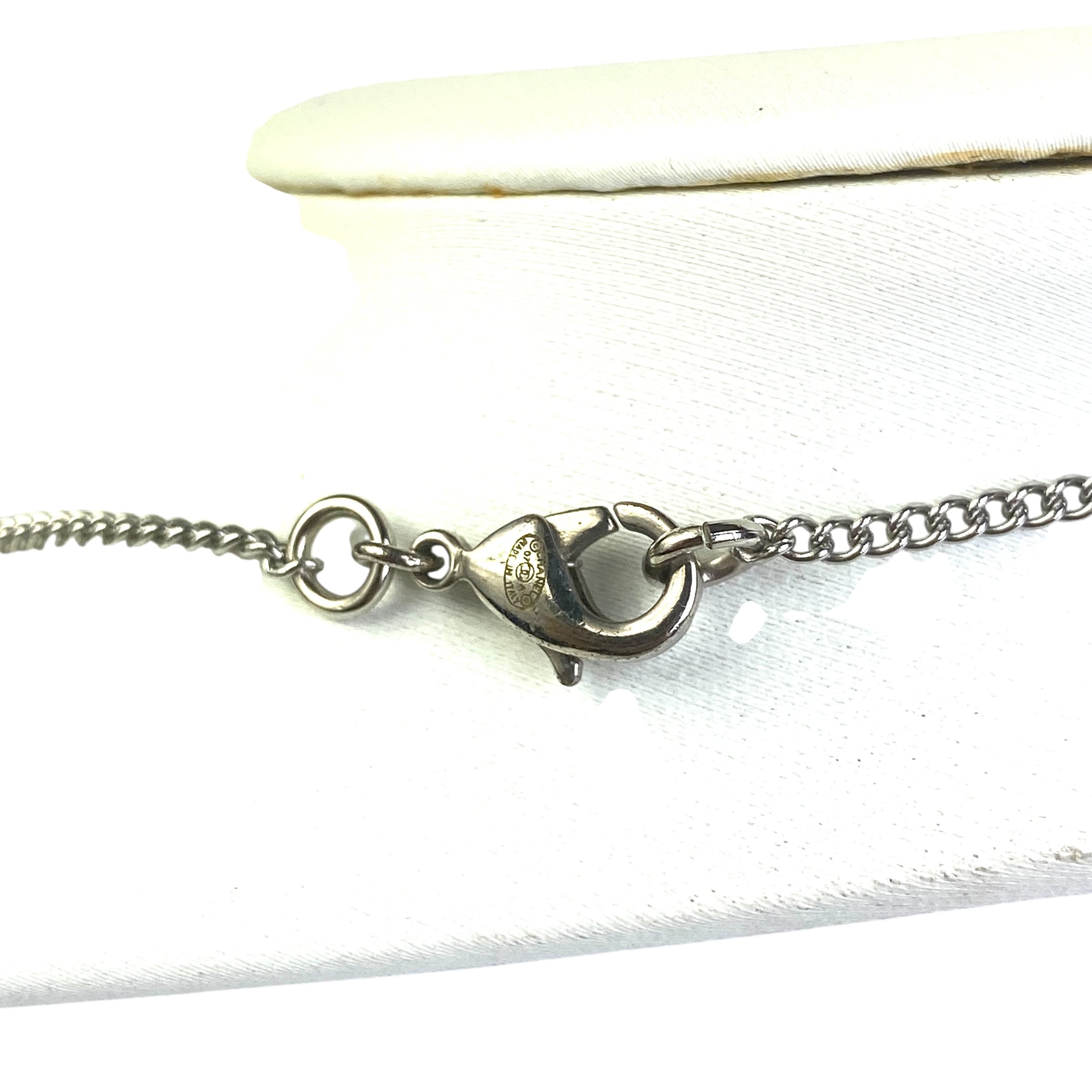 CHANEL シャネル ココマーク パール ネックレス シルバー A-7345