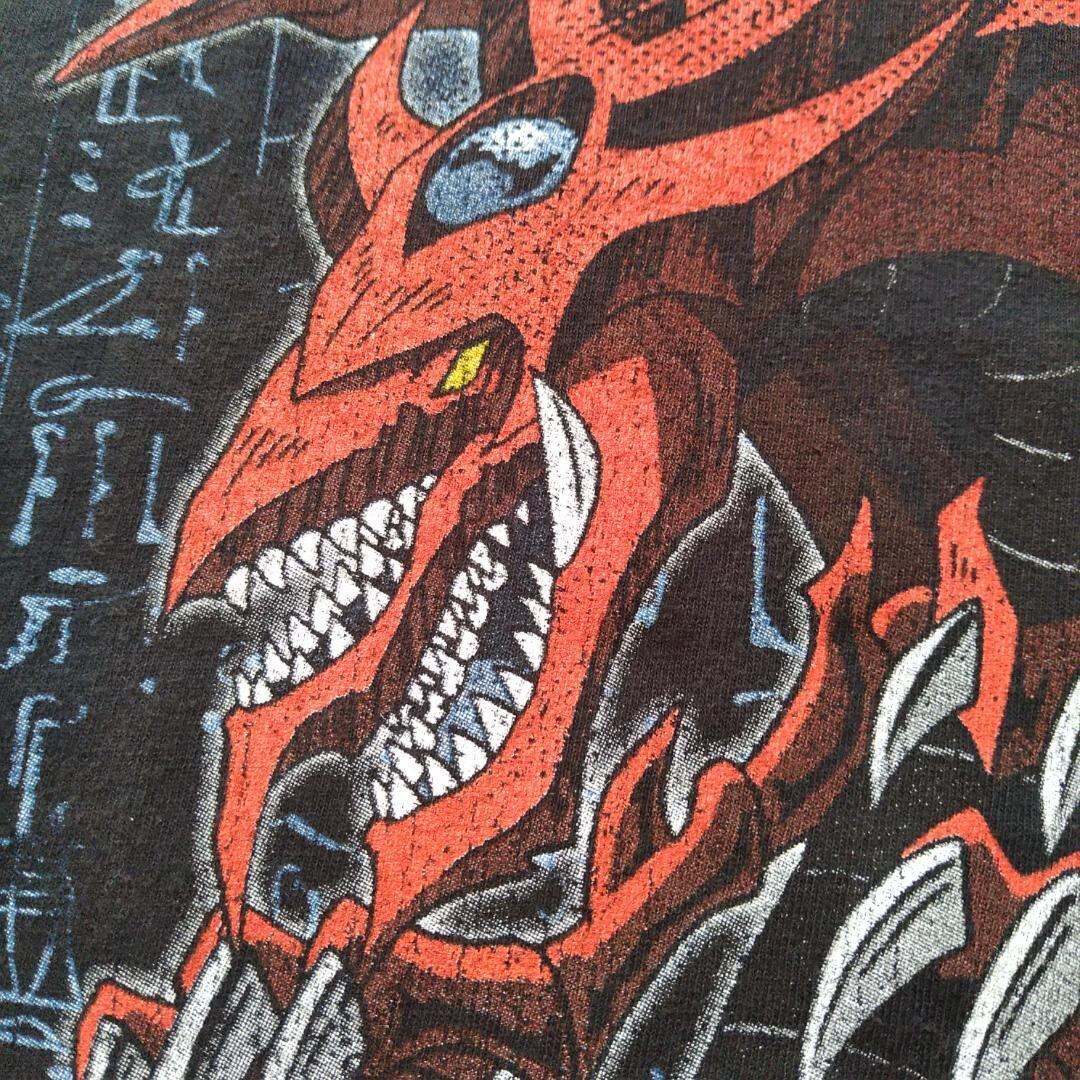 遊☆戯☆王 ヴィンテージ加工Tシャツ L 黒 オシリスの天空竜 アニメT