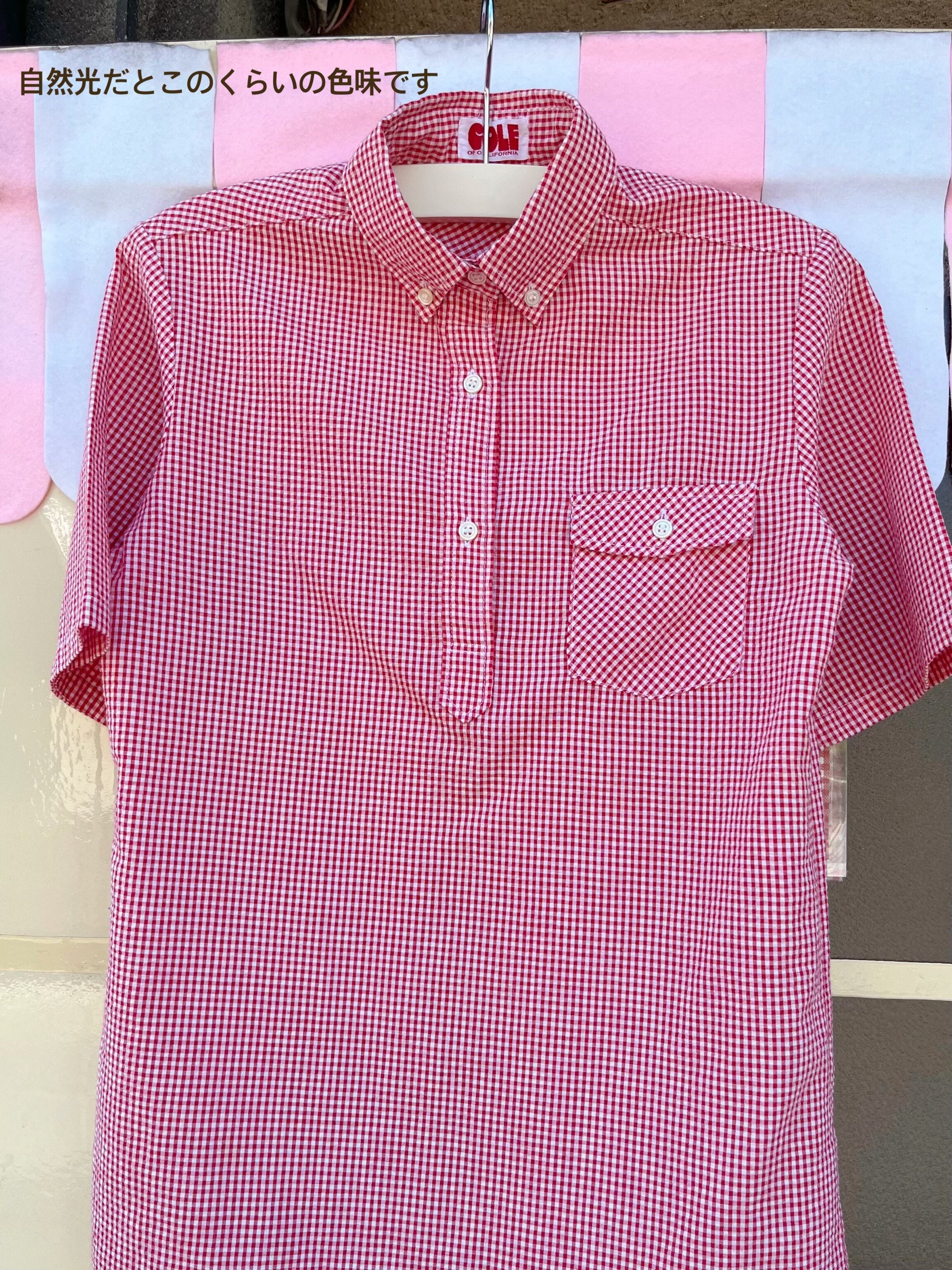 red gingham check shirt