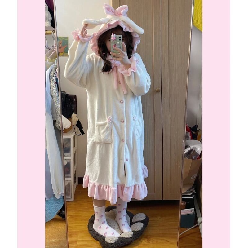 ウィンターフードロングレディースベルベット 大人ガーリー スウィート キュート カジュアル 冬物 萌量不足11130917637