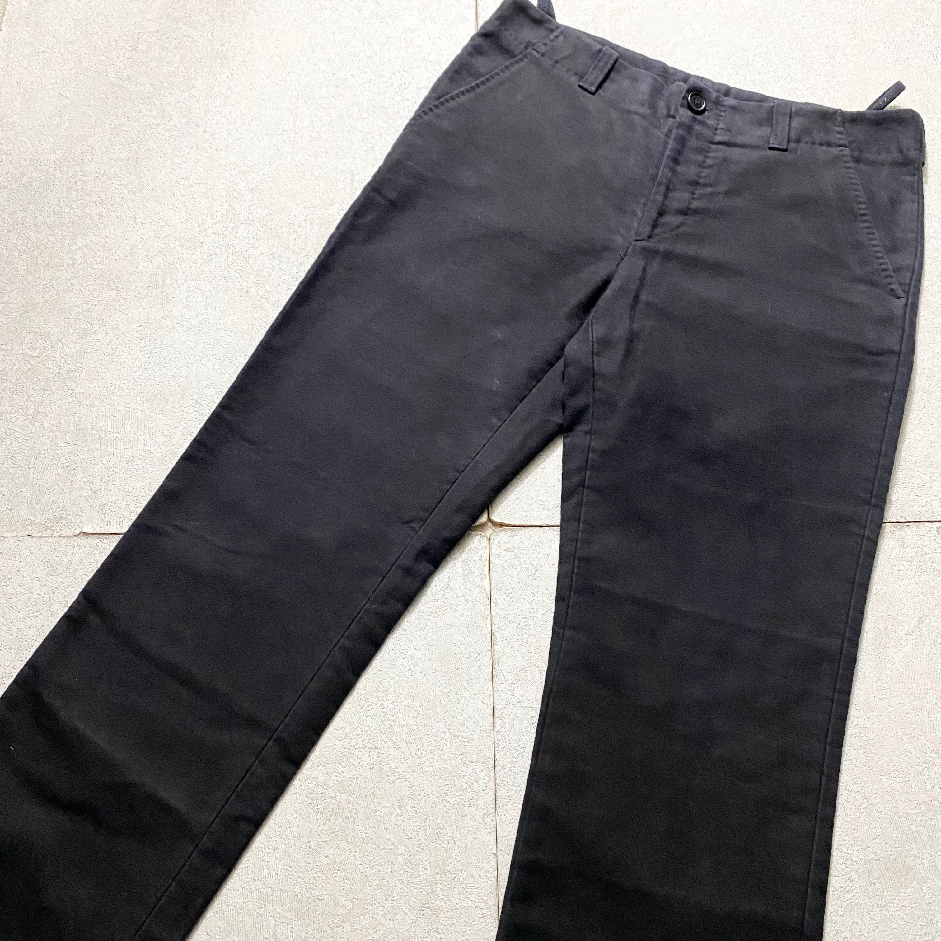 archive HELMUT LANG black moleskin pants | NOIR ONLINE