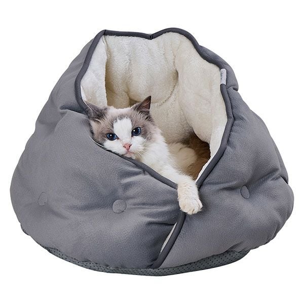 ドームベッドAWA(チャコールグレー)】すっぽり包まれる！手洗い可能