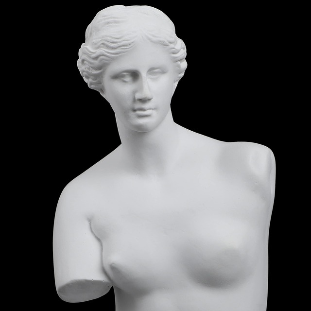 akindou 自宅が美術館 石膏像風 人物像 シリーズ 割れにくい カケにくい 硬質樹脂製 粉が出ない (全身像28cm ミロのヴィーナス)