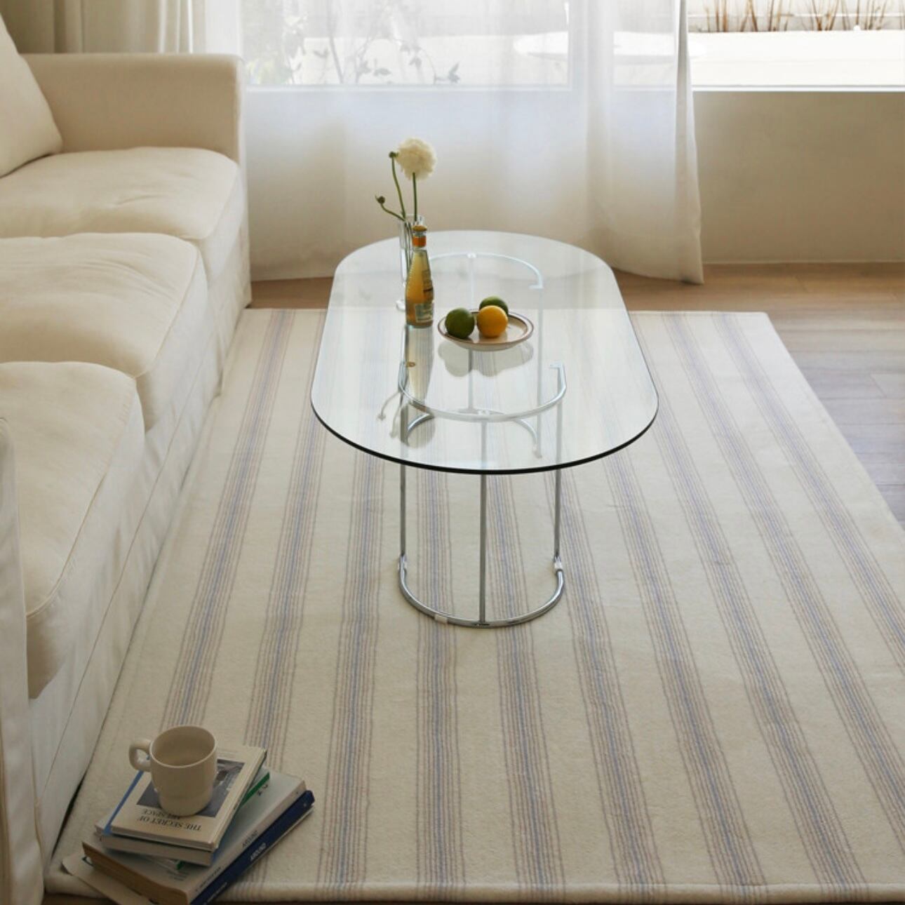 pastel stripe rug 3size / パステル ストライプ ラグ カーペット