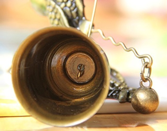 ドアベル マグネット 磁石 タイプ ドア チャイム 呼び鈴 アンティーク 調 (ふくろう)