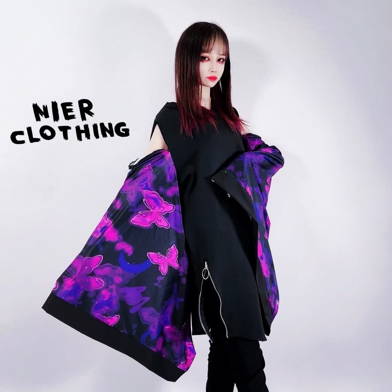 着物風袖STRETCH PULLOVER【BUTTERFLY】 | NIER CLOTHING powered by BASE