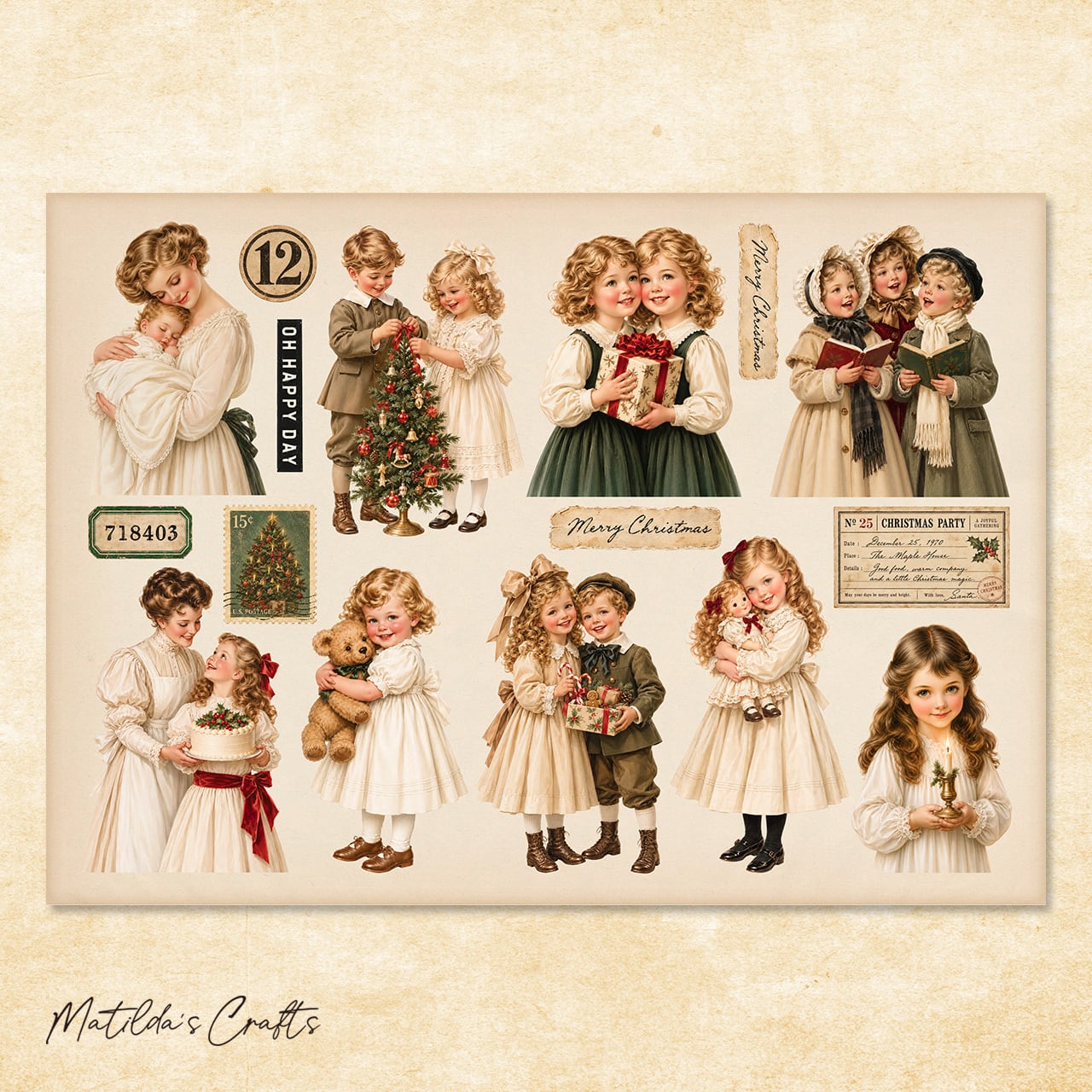 コラージュシート MA-0021 | Matilda's Crafts