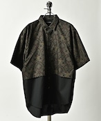 Garcon Wave Made in Japan paisley top and bottom separate design S/S shirt (BLK) GWS6900