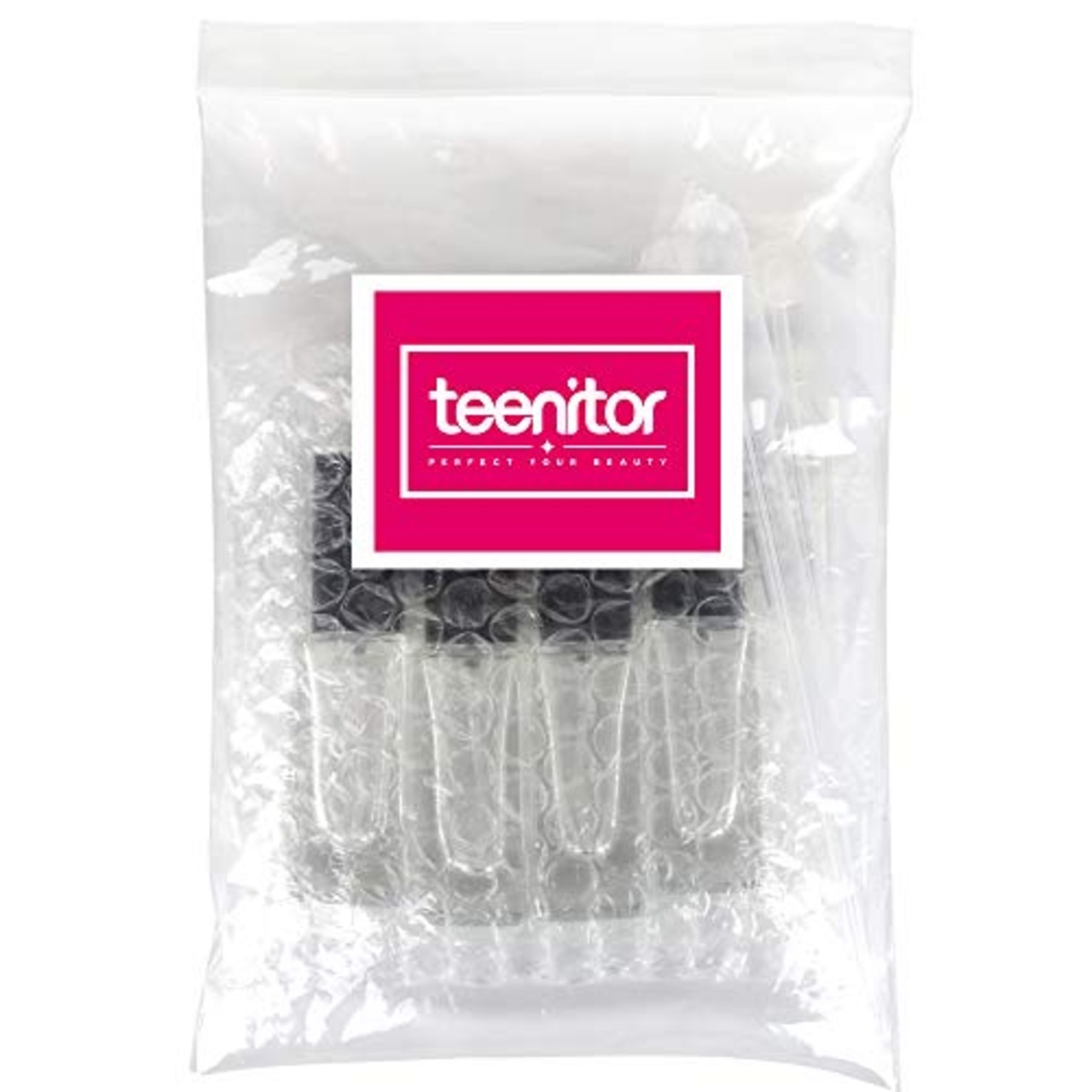 Teenitor アトマイザー 6ml スプレーボトル ガラス製 携帯用 香水入れ 4本 携帯用 香水詰め替え スプレー容器 小さい(黒)