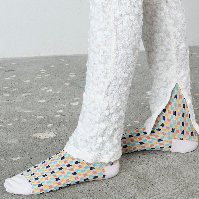 TRICOTÉ /【23-26cm】bampy checked socks TR61SO046